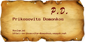 Prikosovits Domonkos névjegykártya